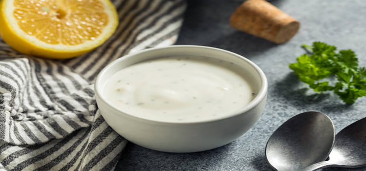 ranch dressing in a bowl