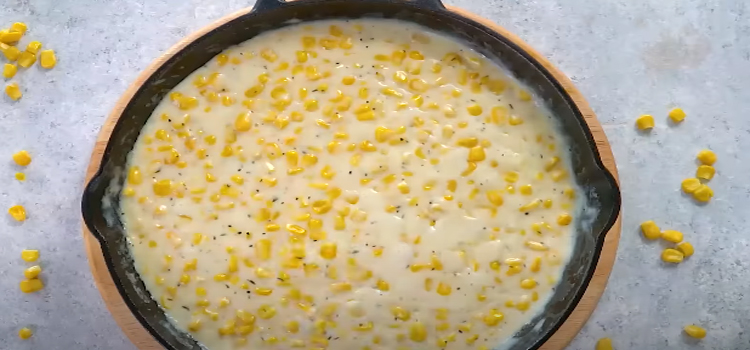 Creamed Corn on a pan