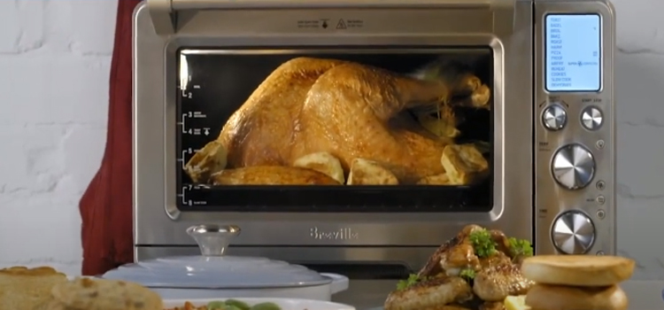 Breville oven with turkey inside