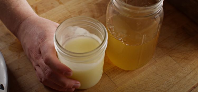 Homemade Beef Tallow on Top of Wooden Table