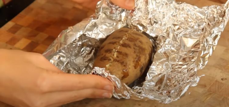 baked potato wrap in foil