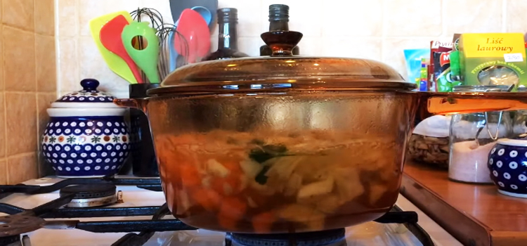 glass pot on a stove