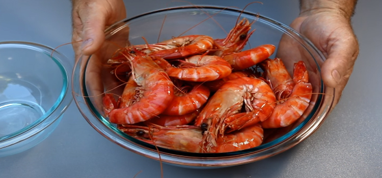 shrimp on a bowl