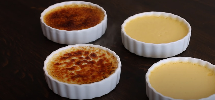 4 bowls of creme brulee