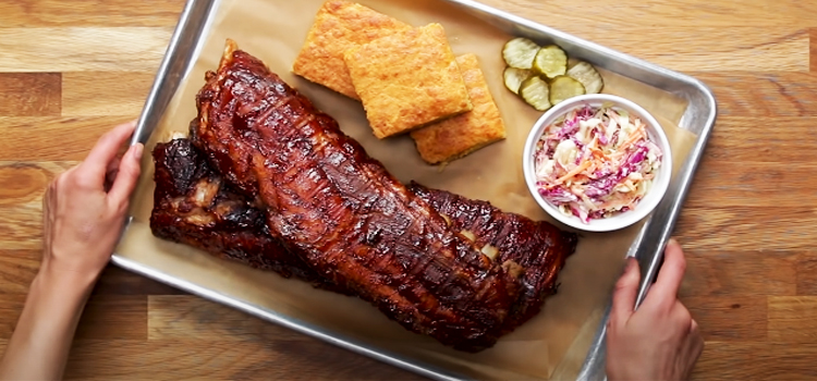 BBQ Ribs on a Tray