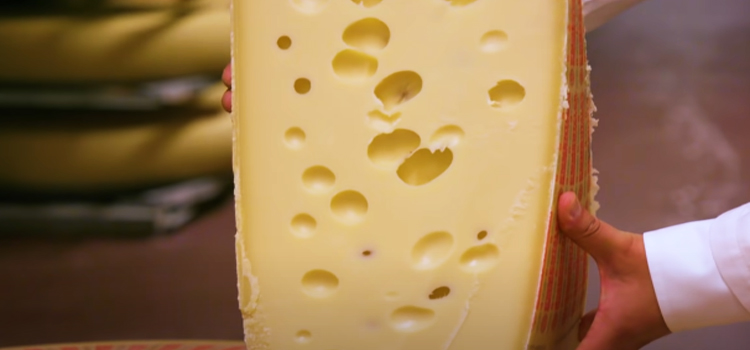 close up shot of Gruyère Swiss Cheese