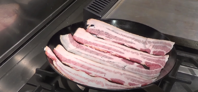 cooking frozen raw bacon