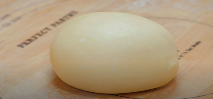 dough on a wooden board