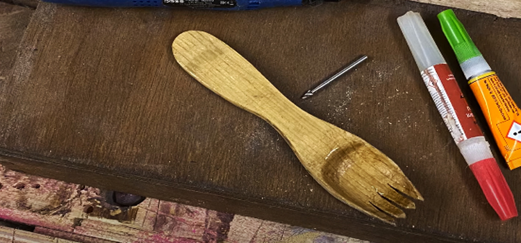 handcrafted wooden spork