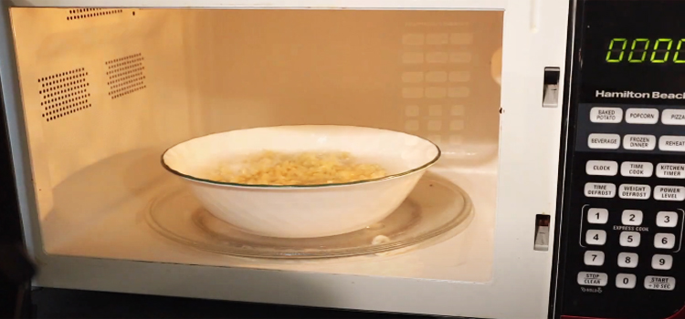 kraft mac and cheese on a microwave