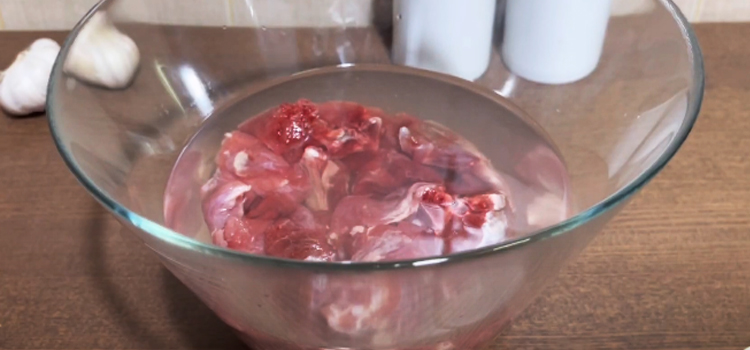 thawing meat on a water