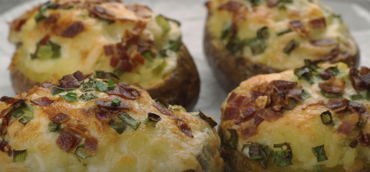 Close Up Shot of Twice Baked Potatoes