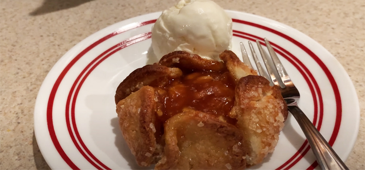 Omaha Steaks Apple Tart and Ice Cream on the side