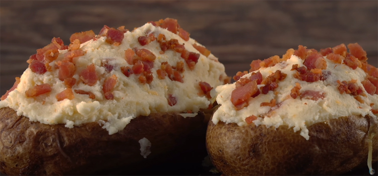 Twice Baked Potatoes with bacon bits