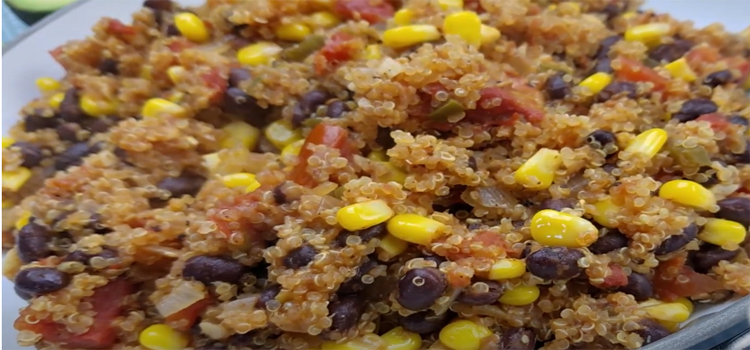 close up shot of Mexican Turkey and Bean Quinoa Bowl