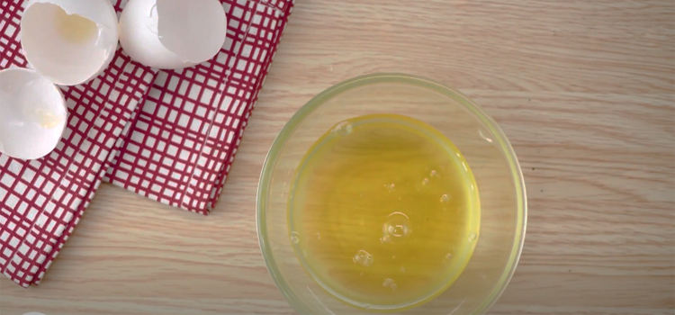 egg white on a bowl