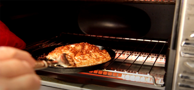 salcooking salmon in toaster oven