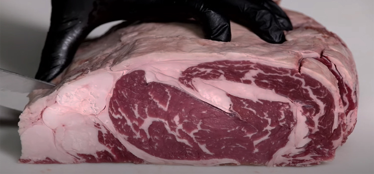 slicing a meat