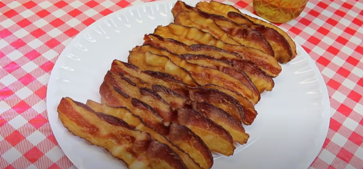 Bacon on a White Plate