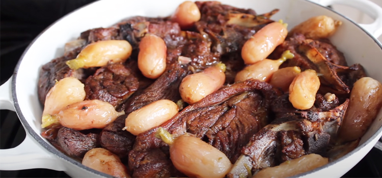 Braised Lamb with Radishes & Mint