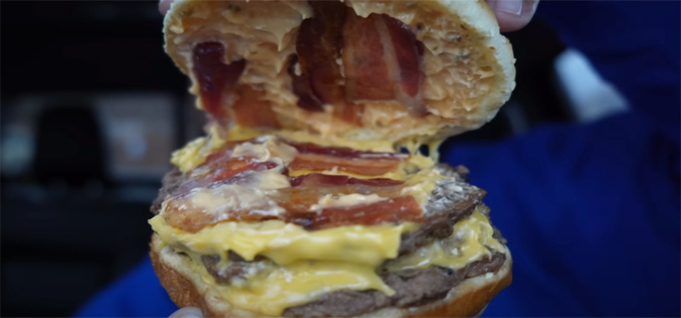 Close Up Shot of Burger King Stacker