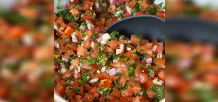 Close Up Shot of Mild Tomato Salsa