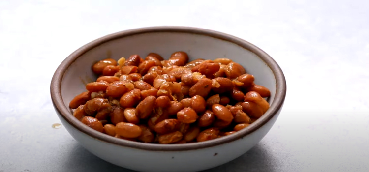 Cooked Pinto Beans on a White Bowl