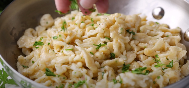 German Spaetzle with parsley