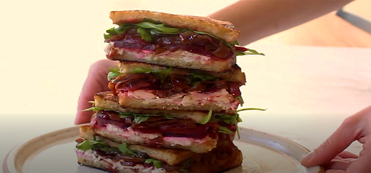 Gourmet Grilled Cheese with Pickled Beets
