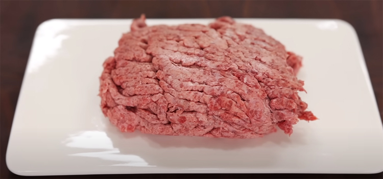 Ground Beef on a White Plate