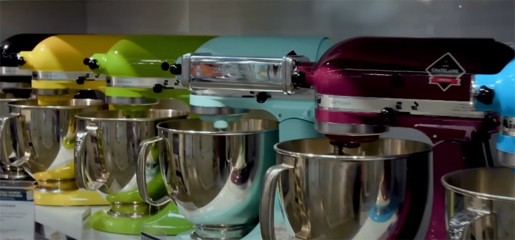 KitchenAid Stand Mixers on a Shelf