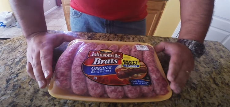 Pack of Johnsonville Brats on a Countertop