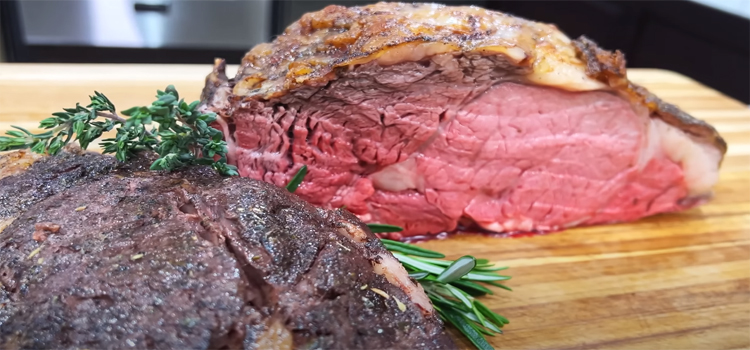 Perfect Prime Rib on a Wooden Board