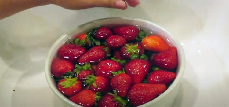 Strawberries on a Bowl of water