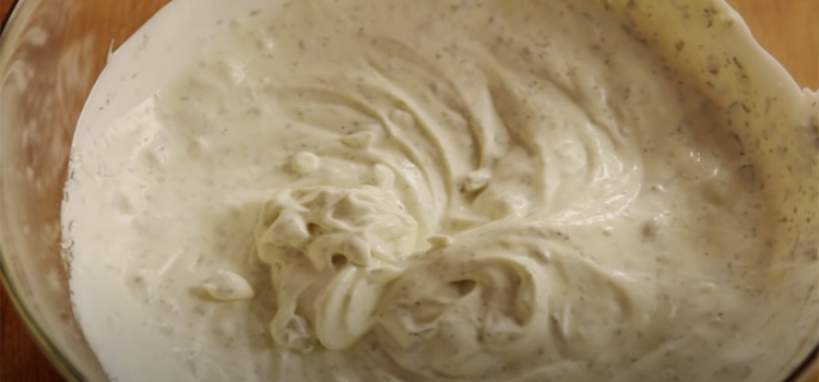 Close Up Shot of Ranch Dressing