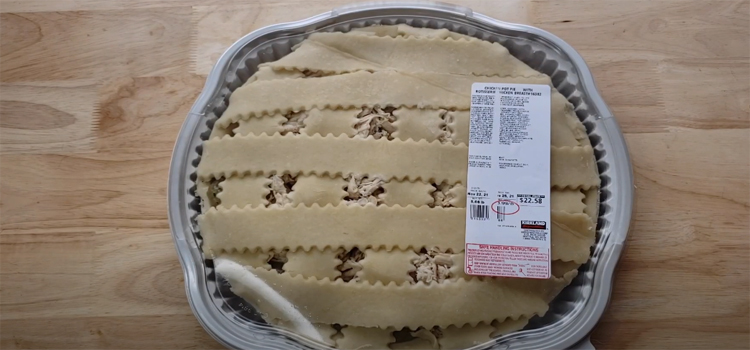 Costco Chicken Pot Pie on Top of Wooden Table