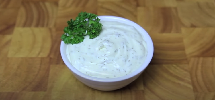 Ranch Dressing on a Bowl