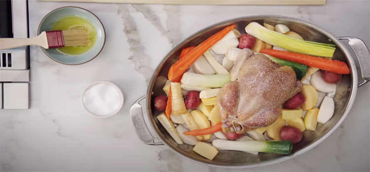 Top View Shot of a Dish on a Pan