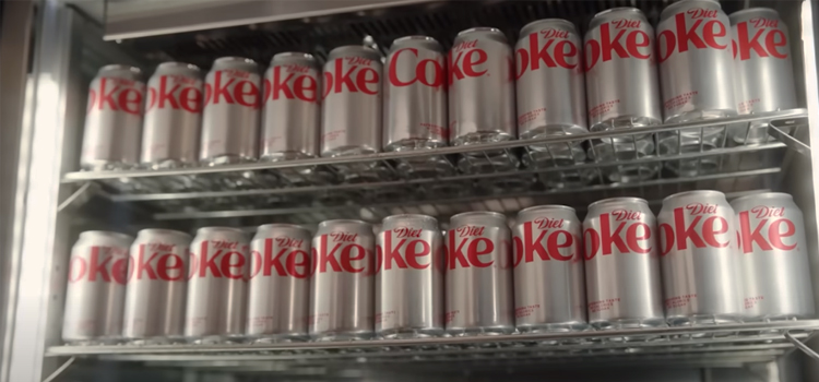 cans of Diet Coke on Fridge