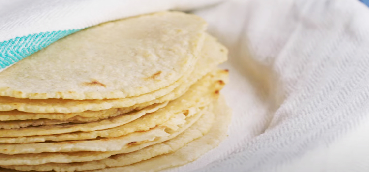 corn tortillas on a cloth