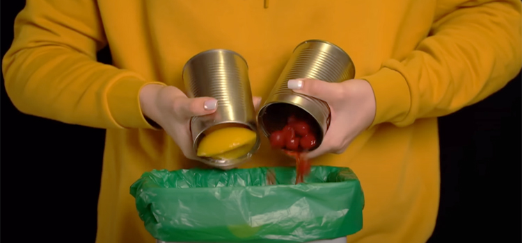 throwing canned foods