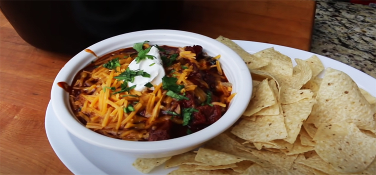 Beef Chili with Nacho Chips