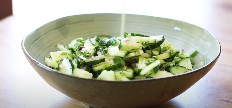 Bowl of Cucumber Salad