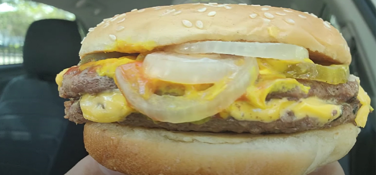 Close Up Shot of Burger King Double Quarter Pounder King