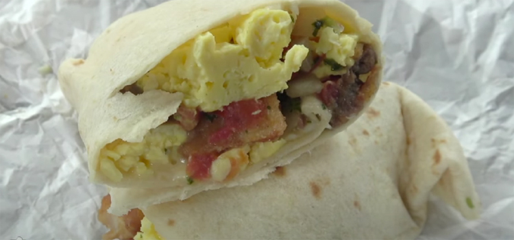 Grande Toasted Breakfast Burrito (With Steak)