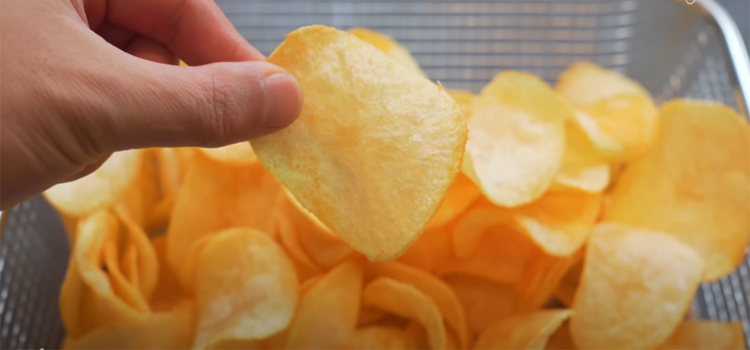 Hand Holding Potato Chips