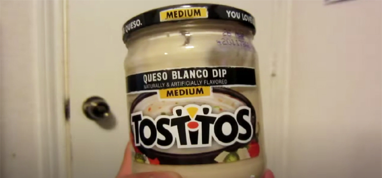 Jar of Tostitos Queso Blanco Dip