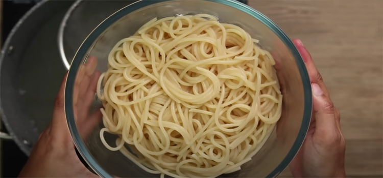 Pasta on a Glass Bowl