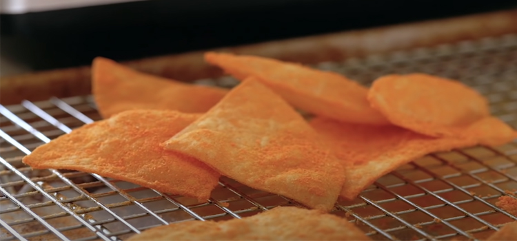 Tortilla Chip on a baking rack