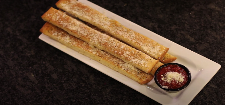 pizza hut breadstick on a plate